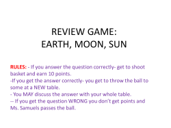 REVIEW GAME: EARTH, MOON, SUN