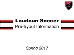Spring 2017 &ndash; Parent Pre-Tryout Information
