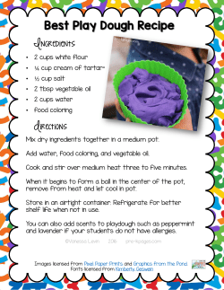 Best Play Dough Recipe - Pre