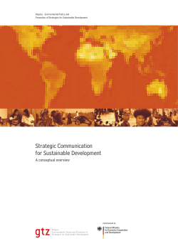 Strategic Communication for Sustainable Development