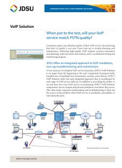 JDSU`s VoIP Solution - Viavi Solutions Inc.