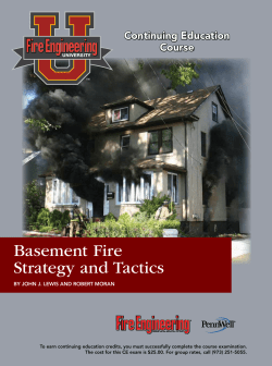 Basement Fire Strategy and Tactics