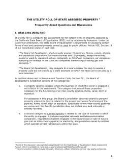 the utility roll of state assessed property 1