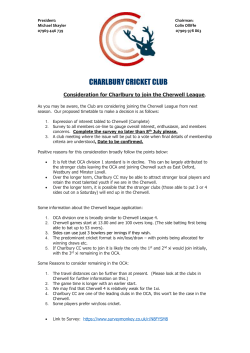 Letter to Charlbury C.C. Club Members