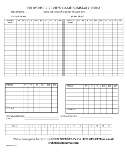 CROW RIVER REVIEW GAME SUMMARY FORM