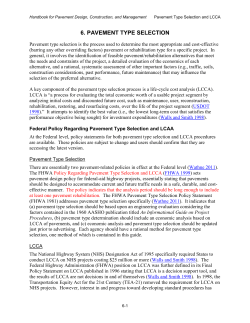 Pavement Type Selection - American Association of State Highway