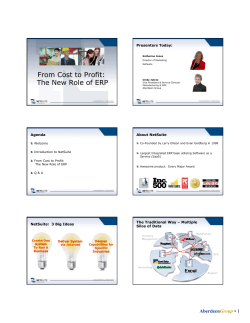 From Cost to Profit: The New Role of ERP