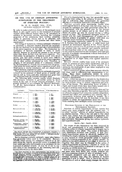 On the use of certain antiseptic substances in the treatment of