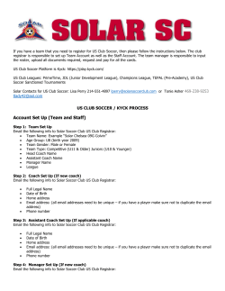 Step 4: Manager Set Up (If new coach)