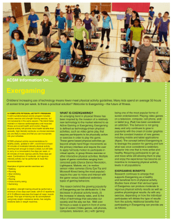 Exergaming - American College of Sports Medicine