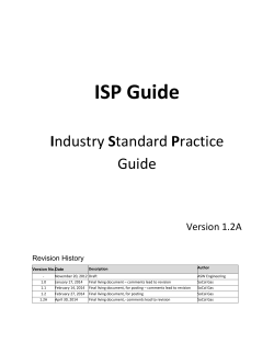 Industry Standard Practice - the California Public Utilities Commission