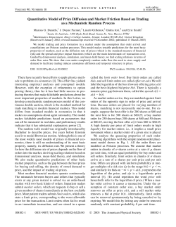 Quantitative Model of Price Diffusion and Market