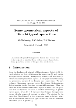 Some geometrical aspects of Bianchi type