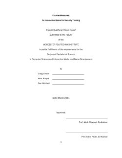 1 CounterMeasures: An Interactive Game for Security Training A