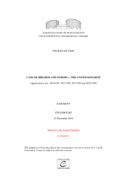 Ibrahim et autres c. Royaume Uni - GDR