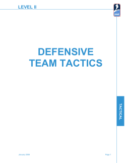 Team Defensive Tactics