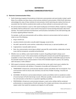 section xvi electronic communication policy