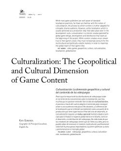 Culturalization: The Geopolitical and Cultural Dimension of Game