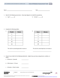 End-of-Module Assessment