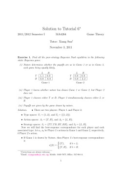 Solution to Tutorial 6, MA4264, 2011/2012 Semester I