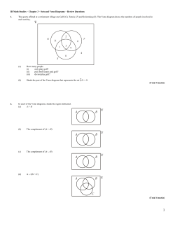 IB Math Studies &ndash; Chapter 3 &ndash; Sets and Venn