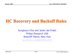 HC Recovery and Backoff Rules