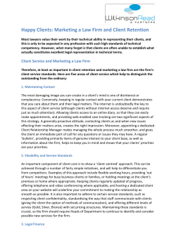 Happy Clients: Marketing a Law Firm and Client