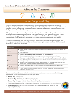 Adult Supported Play ABA in the Classroom
