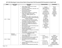FACS Essentials and FACS Essentials for Health Credit