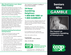 gamble - Council on Compulsive Gambling of Pennsylvania