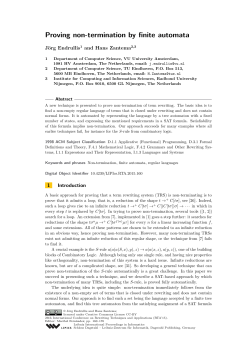 Proving non-termination by finite automata - DROPS