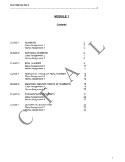 2.3 SQUARES, SQUARE rootS of numberS
