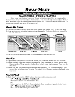 Swap Meet Game Rules