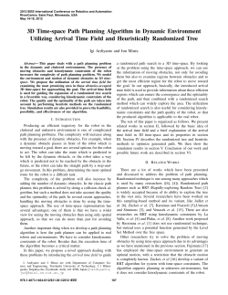3D Time-Space Path Planning Algorithm in Dynamic Environment
