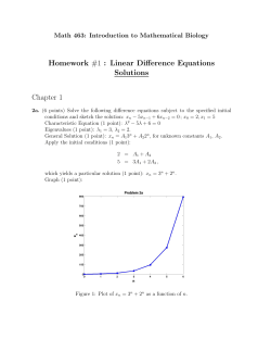 Linear Difference Equations Solutions Chapter 1