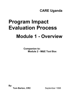 Program Impact Assessment Process Overview