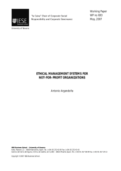 ethical management systems for not-for