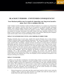 blackout periods - unintended consequences?