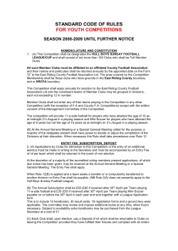 standard code of rules