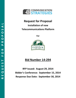 request for proposal