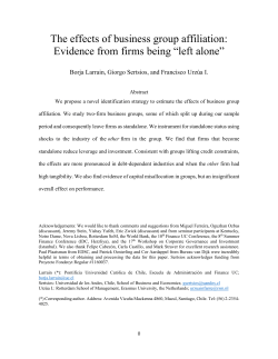 Evidence from firms being &ldquo;left alone&rdquo;