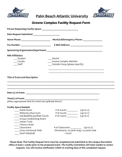 Facility Request Form - Palm Beach Atlantic University