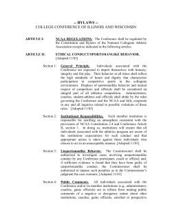 bylaws - College Conference Of Illinois And Wisconsin
