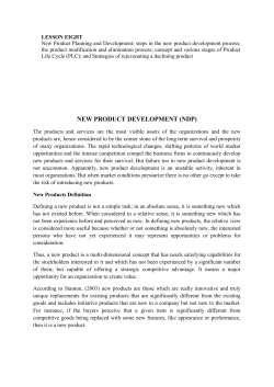 new product development (ndp)