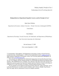 Running head: HELPING, EMPATHY, PRINCIPLE OF