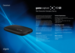 Elgato Game Capture HD60 Datasheet