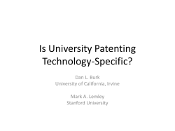Is University Patenting Technology