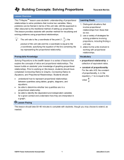 Solving Proportions - TI Education