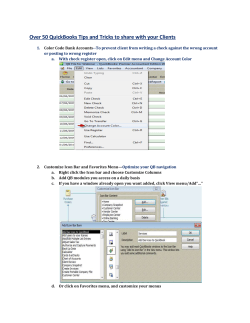 Over 50 QuickBooks Tips and Tricks to share with your Clients