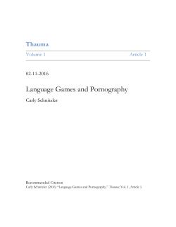 Language Games and Pornography